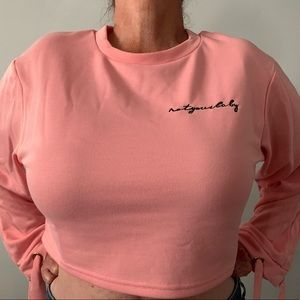 Not Your Baby - Pink Cropped Sweater